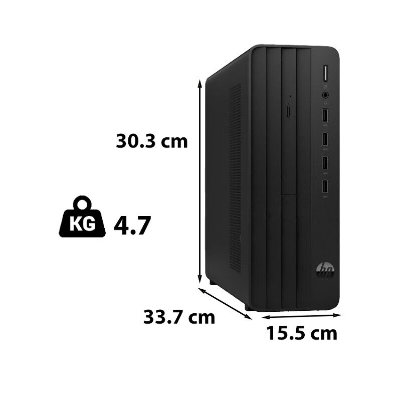 惠普(HP)280ProG9 SFF纤小型商用办公台式电脑I3-12100 8G 512G集显win11H