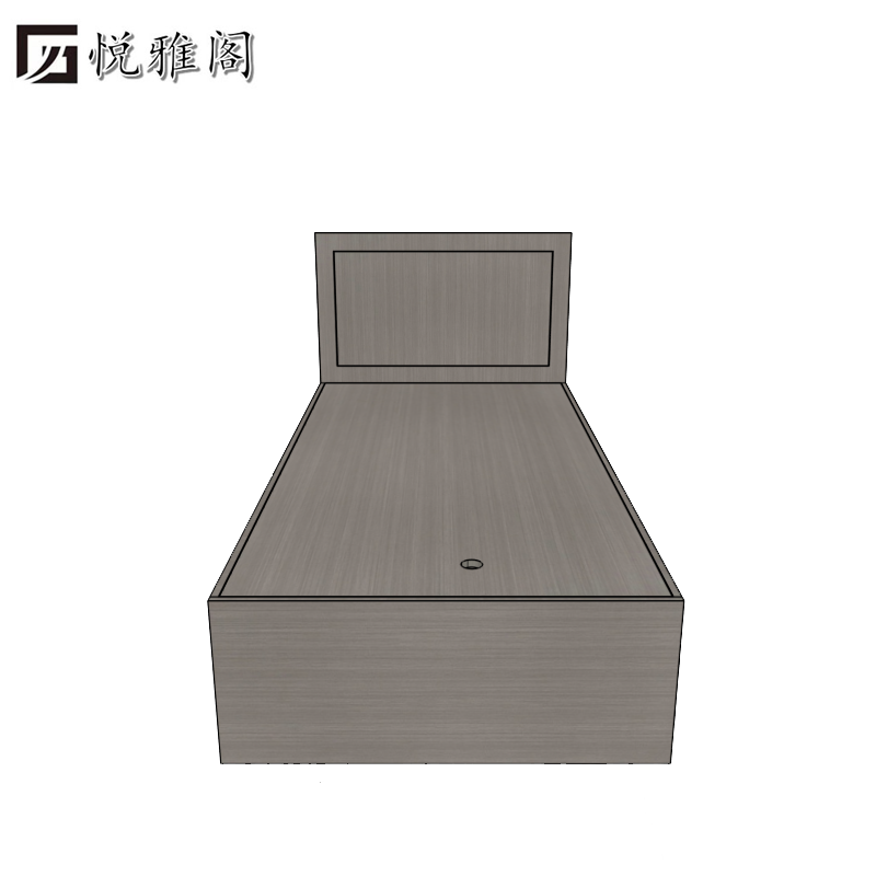 悦雅阁 单人床(带床箱) 1000*2000*400mm 张高清大图