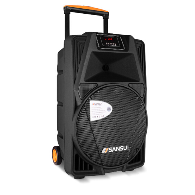 山水(sansui)ss2广场舞音响 无线咪拉杆音箱蓝牙u盘音响电瓶音箱