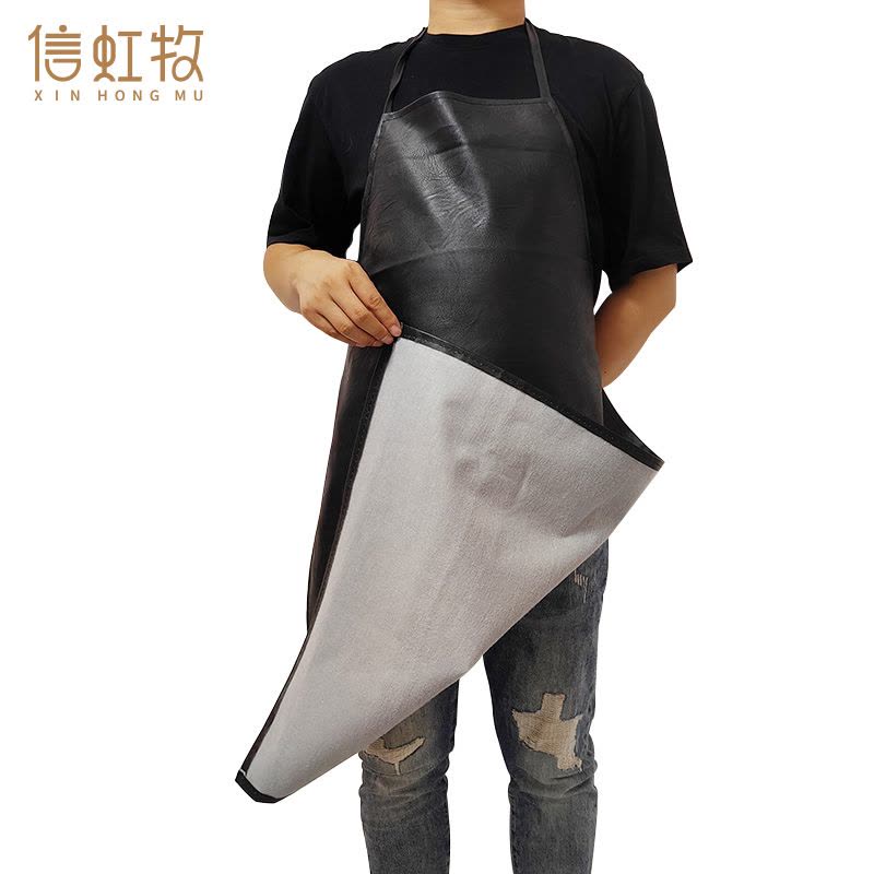 信虹牧 围裙pu皮革防水防油罩衣 1.2m*80cm 件图片