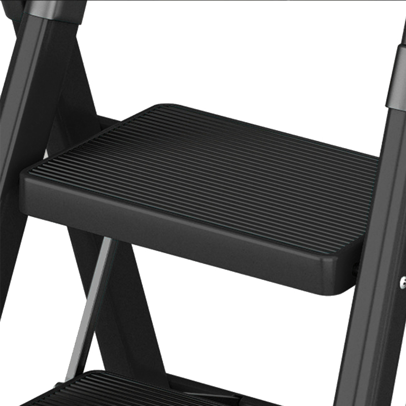 臻远 ZY-T143多功能梯子家用折叠梯室内踏板楼梯 黑色五步梯高清大图