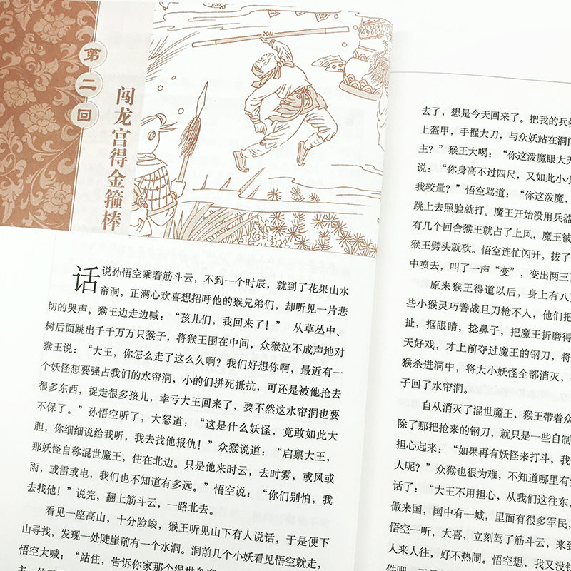 中国经典成长文库系列共15册 [正版]书店经典成长文库拓展本青少版套装 西游水浒红楼梦 岳飞包公东周列国三国封神隋唐演义高清大图