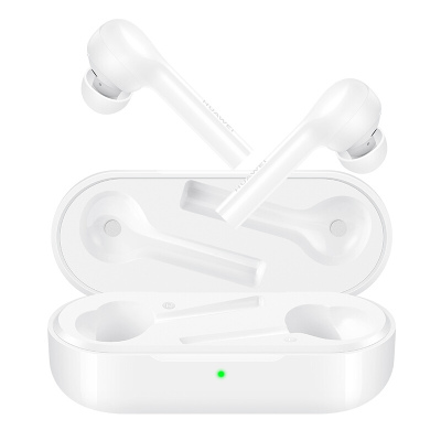 华为 (HUAWEI) 无线蓝牙耳机 FreeBuds悦享版智慧触控真无线立体声通话降噪 陶瓷白