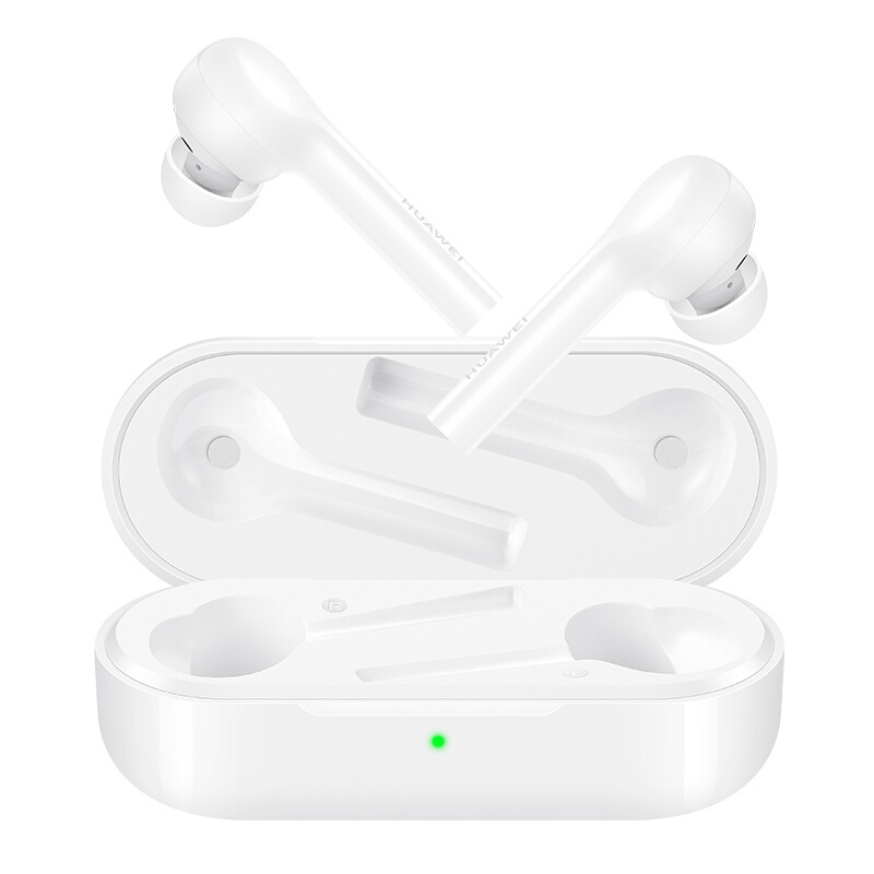 华为 (HUAWEI) 无线蓝牙耳机 FreeBuds悦享版智慧触控真无线立体声通话降噪 陶瓷白