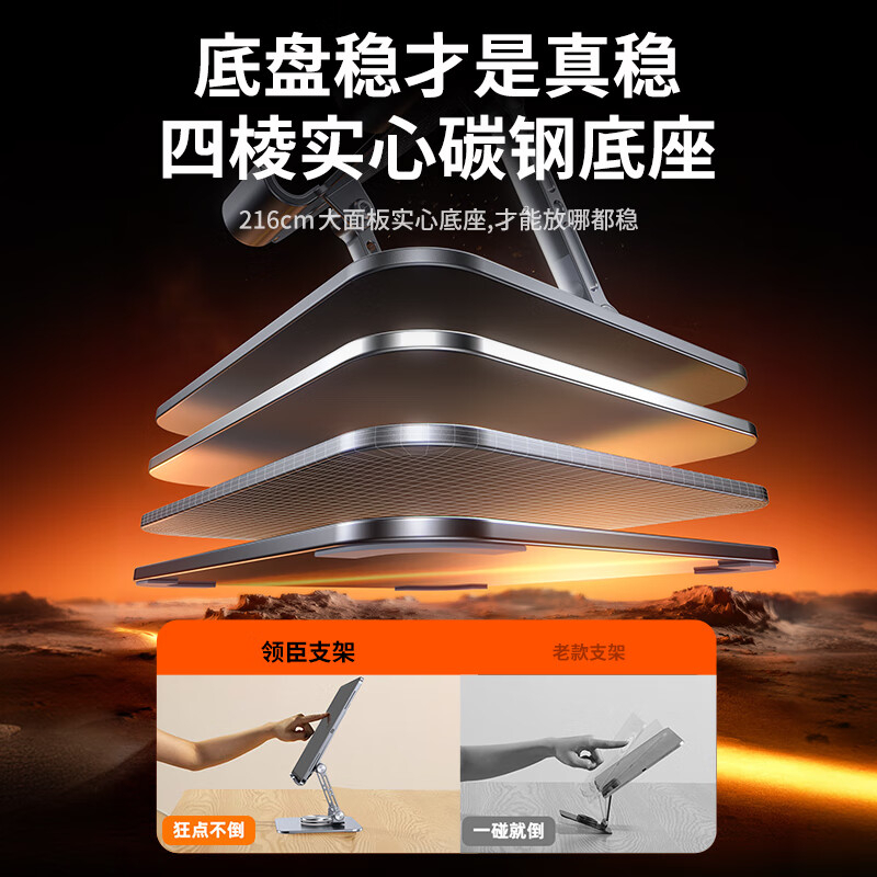 领臣 双杆旋转平板支架 LC-D2 ZGZC高清大图