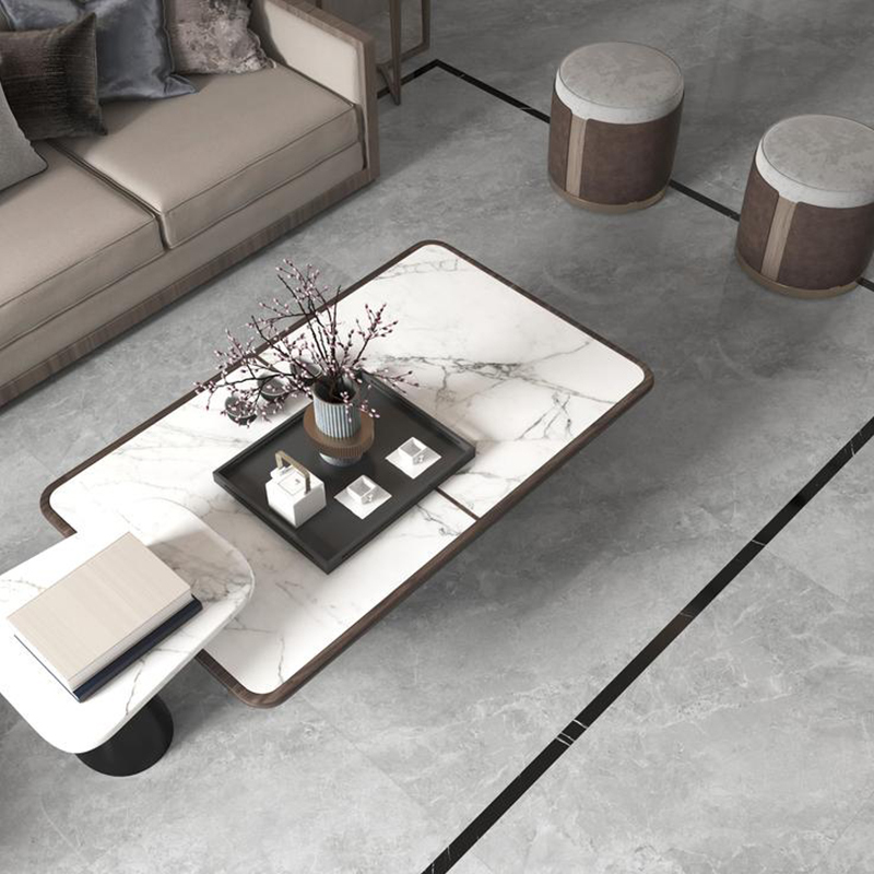 诺贝尔瓷砖客厅地板砖背景墙600x1200大理石地砖防滑耐磨塔塔灰浅