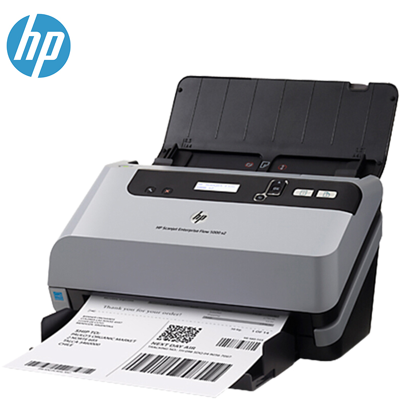 惠普(HP)5000S2 馈纸式高速扫描仪 A4连续批量彩色双面扫描 每分钟25张/50面