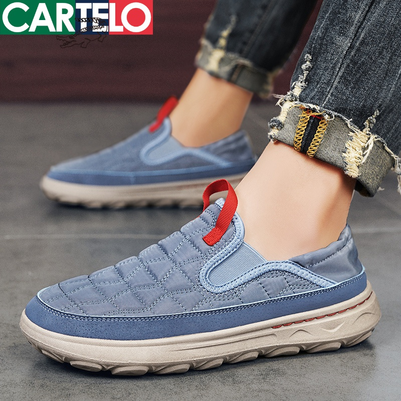 线下专柜同款卡帝乐鳄鱼cartelo新款男士一脚蹬休闲鞋潮流板鞋百搭