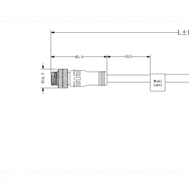 华睿科技 配套SS3000传感器IO电源线黑色10M CABIO-M12A12-XXRJP-10 货期2周高清大图