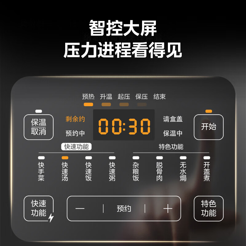 美的(Midea)电压力锅 大功率 一锅双胆 MY-C5147/台(LX)高清大图
