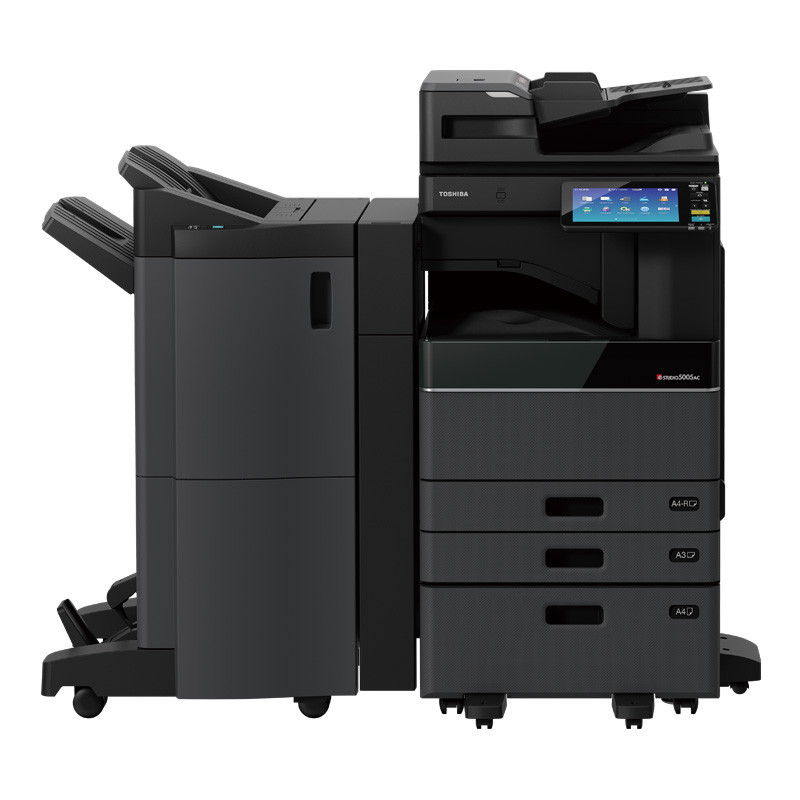 东芝(TOSHIBA)彩色A3复合机e-STUDIOFC-5005AC套机黑色 打印复印网络彩色扫描(主机+双面器+双面同步扫描输稿器+工作台+第二纸盒)