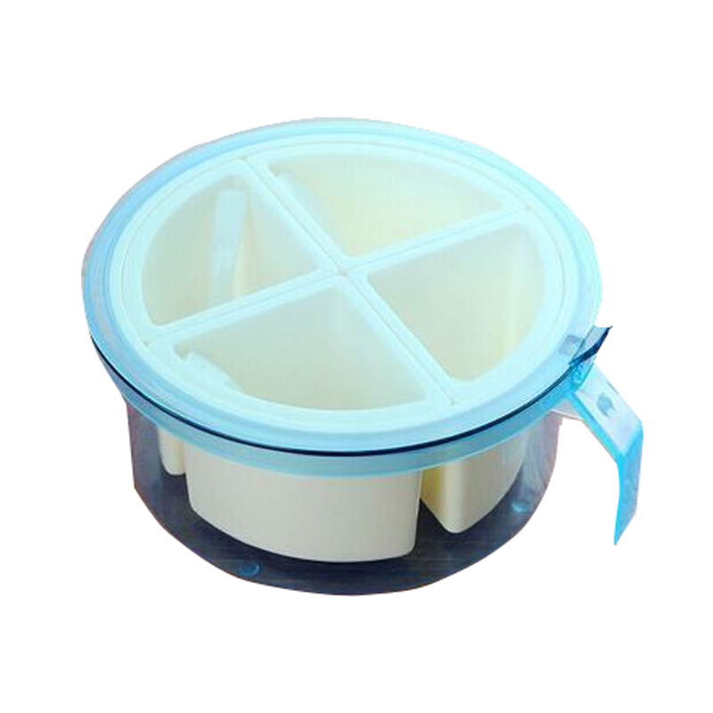 厨房圆形多格味盒佐料盒味料味罐家用塑料盐罐料罐料盒