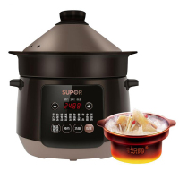 苏泊尔（SUPOR）智能电炖锅 煲汤锅 煮粥电砂锅 bb煲陶瓷煲 炖肉锅 5L大容量 中华炽陶釜 DG50YC12