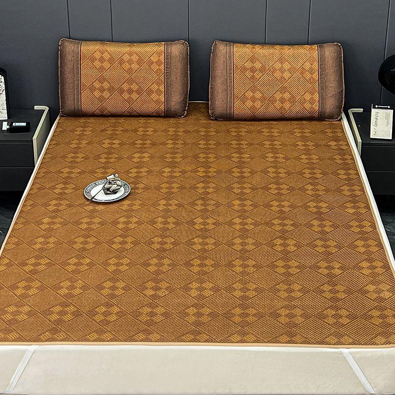 双面凉席1.8米床三件套可折叠藤草席1.5单人学生宿舍1.2米0.8席子高清大图