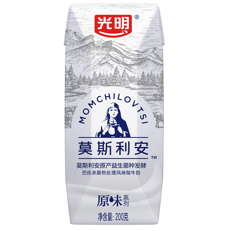 光明 莫斯利安 常温酸奶酸牛奶(原味)200g*12盒钻石装