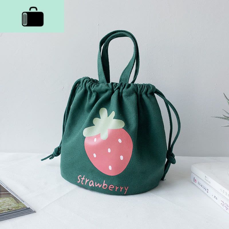可爱小包清新莓包帆布包女 手提包水桶包儿童手提包带饭便当包NEW LAKE女士单肩包图片