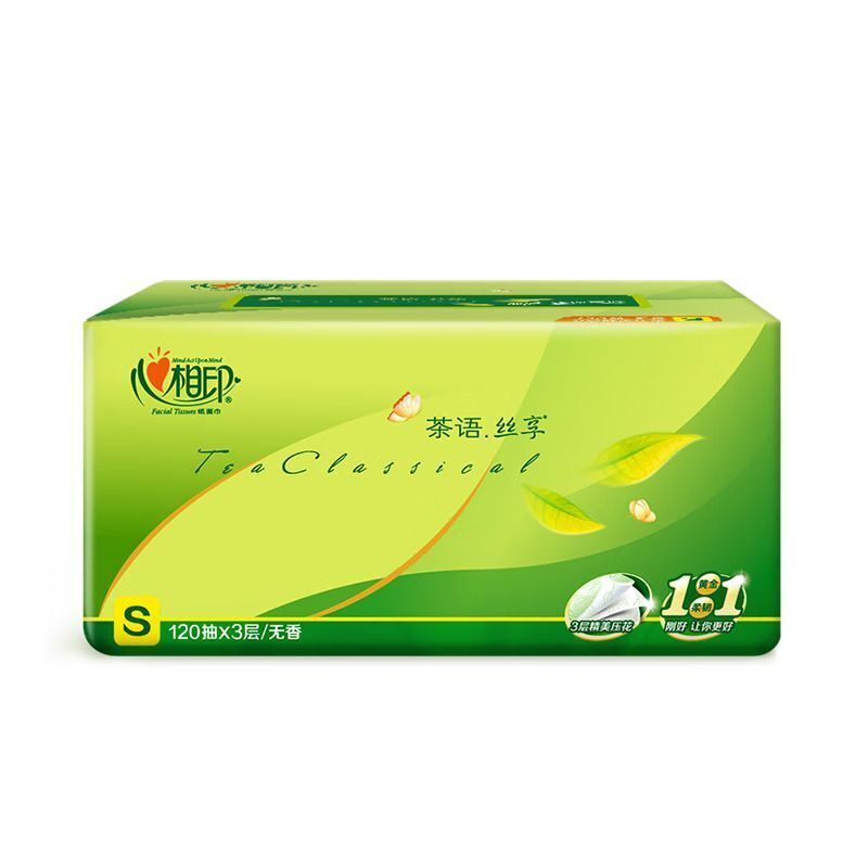 心相印茶语丝享系列120抽18包装三层塑装纸面巾DT15120高清大图