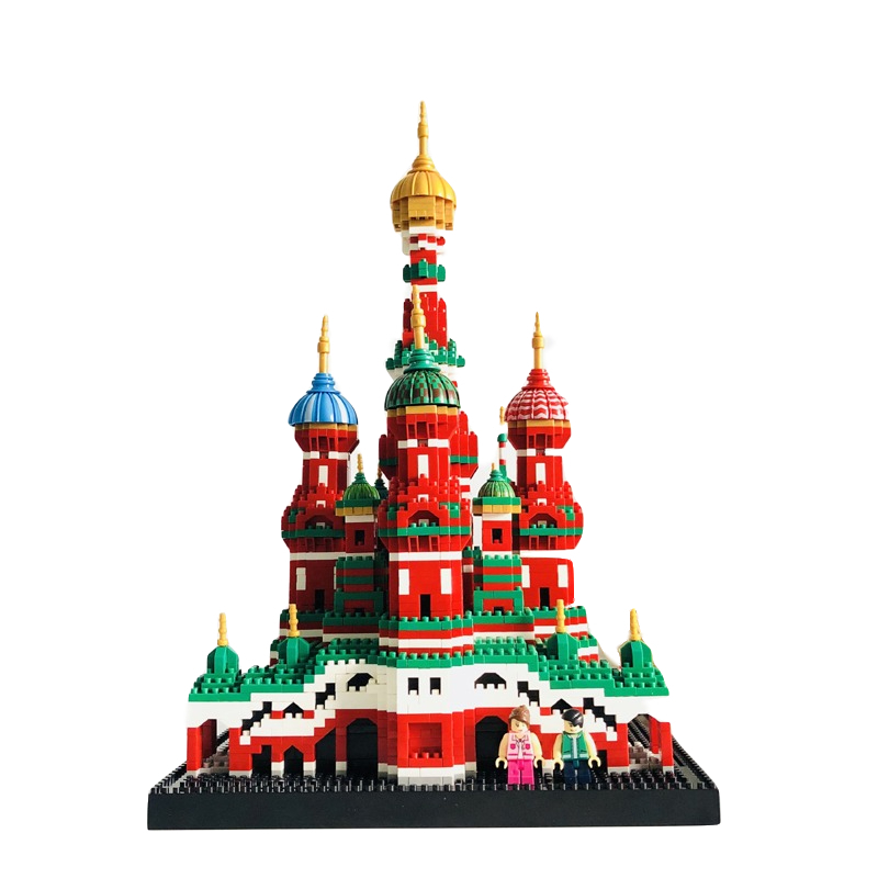 瓦西里大教堂建筑模型积木迪士尼城堡小颗粒拼装兼容乐高拼图玩具