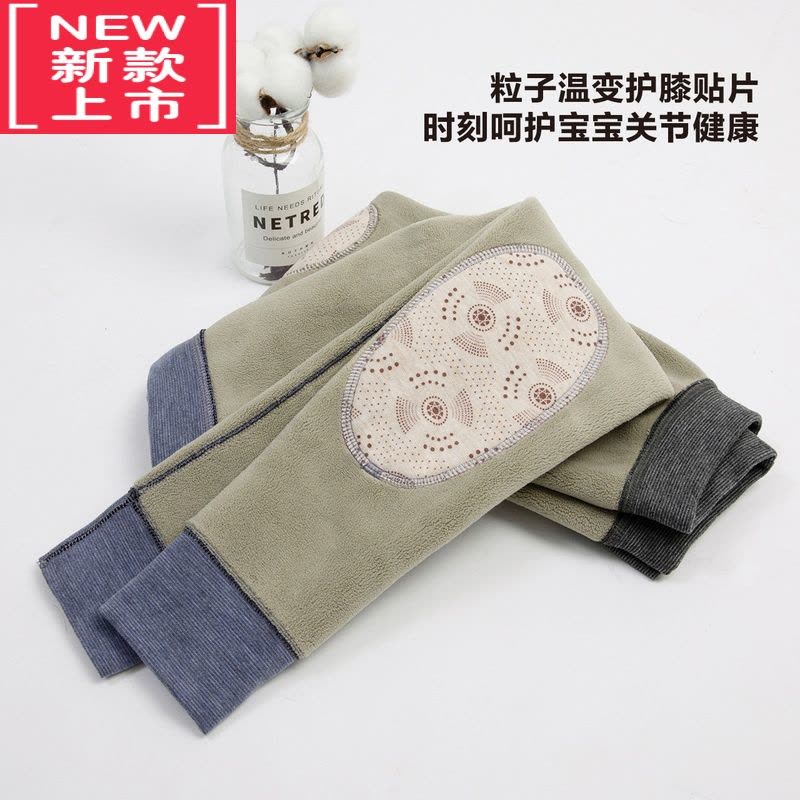可莉允男童保暖裤护膝款高腰弹力内穿裤子2022冬季新款中大童舒适冬图片