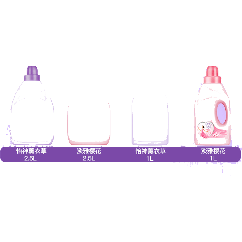 金纺柔顺剂留香除护理剂衣物精纺液补充袋装薰衣草香味_约1.9斤薰衣草950ml瓶装