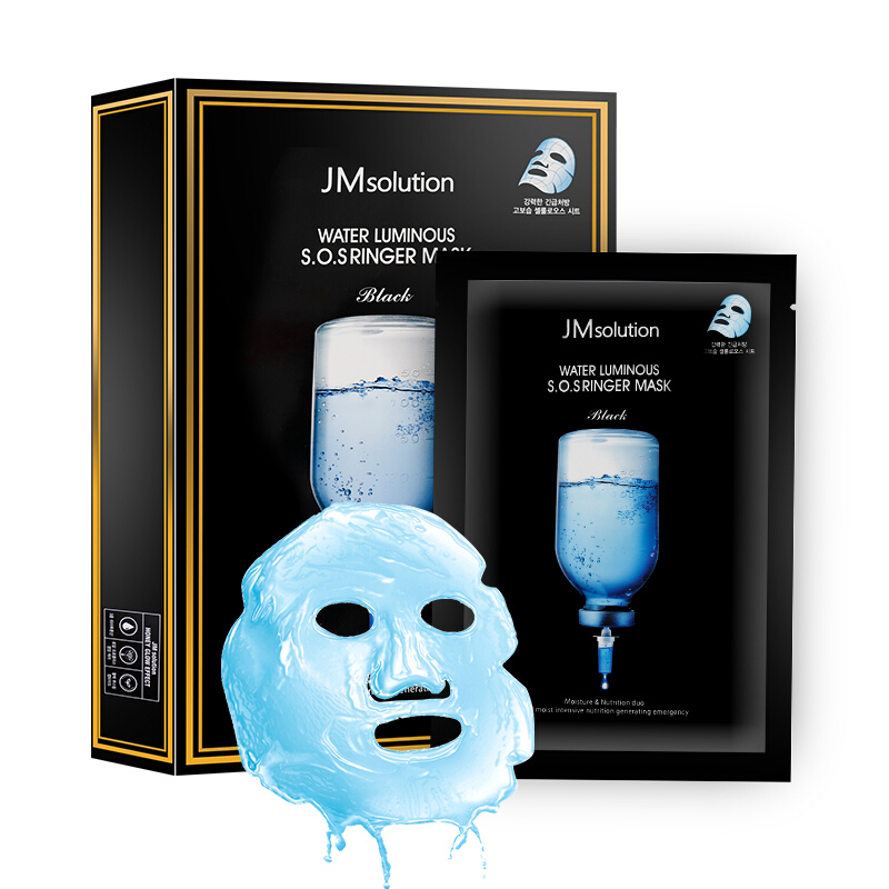JMSolution 肌司研 JM深水炸弹面膜 滋润营养清爽保湿补水水光针剂急救面贴膜 10片/盒 韩国进口