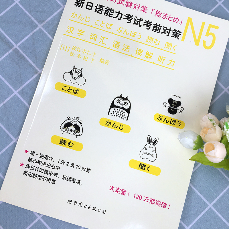[正版]新日语能力考试考前对策:N5汉字/词汇/语法/读解/听力 佐佐木仁子 JLPT日本语能力测验 日语等级考试用