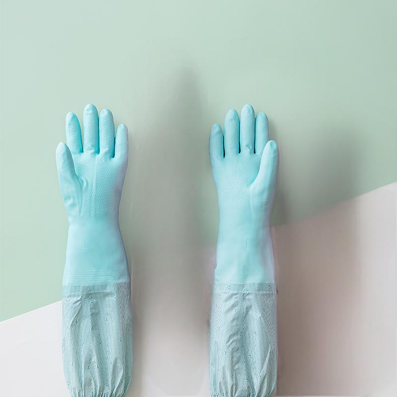 茶花 套袖保暖手套 加长加绒45cm/个高清大图