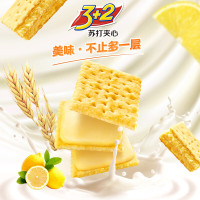 (4袋装)康师傅3+2夹心饼干柠檬味125g