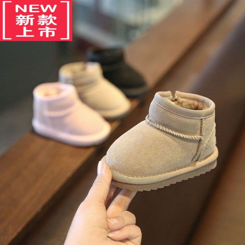 可莉允学步鞋女儿童雪地靴冬季新款女童靴子加绒加厚男保暖短靴宝宝棉鞋图片