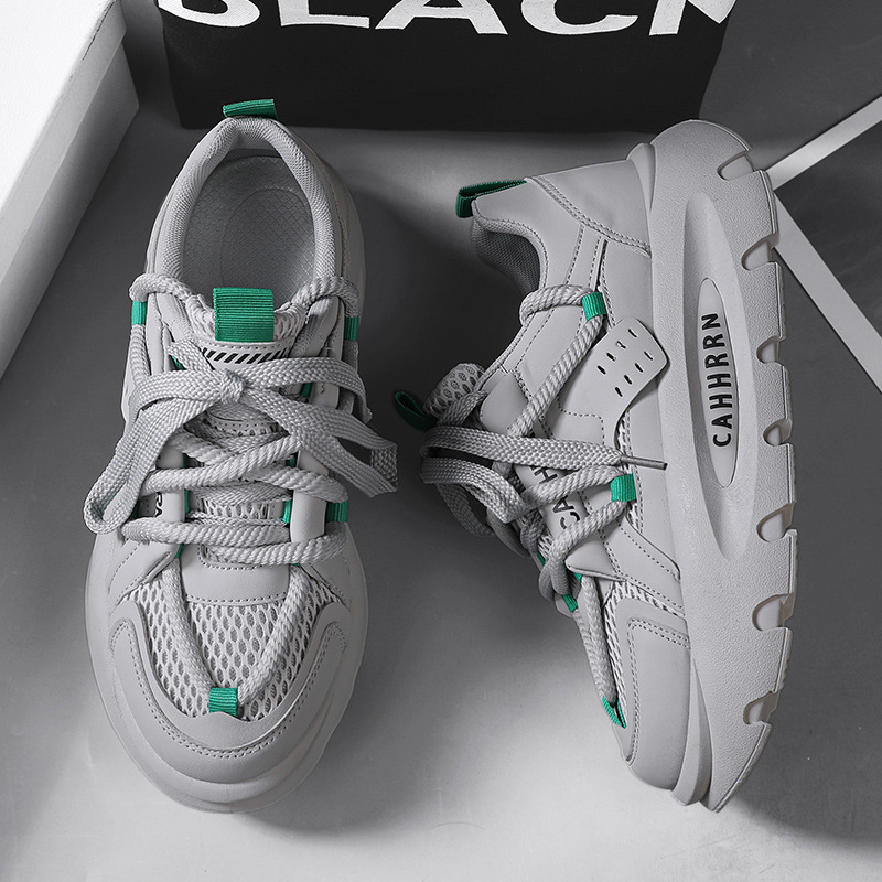 新款男士运动松紧带套脚男鞋时尚日常圆头百搭浅口平底休闲男鞋