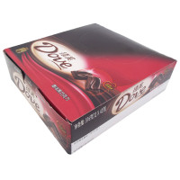 德芙( Dove) 香浓黑巧克力 排装巧克力 盒装516g(12条× 43g)办公室零嘴休闲零食