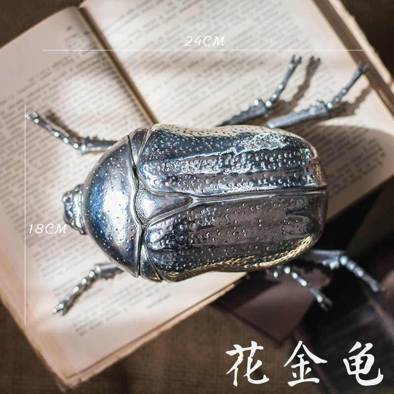 美帮汇金属大甲虫 花金龟 挂件摆件墙面桌面装饰个性动物童话风高清大图