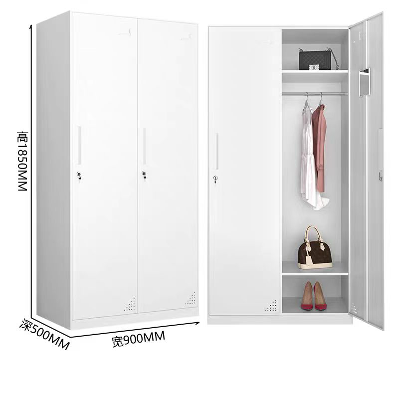 聚越唐(JUYUETANG) 两门更衣柜铁皮柜 900*500*1850mm个高清大图