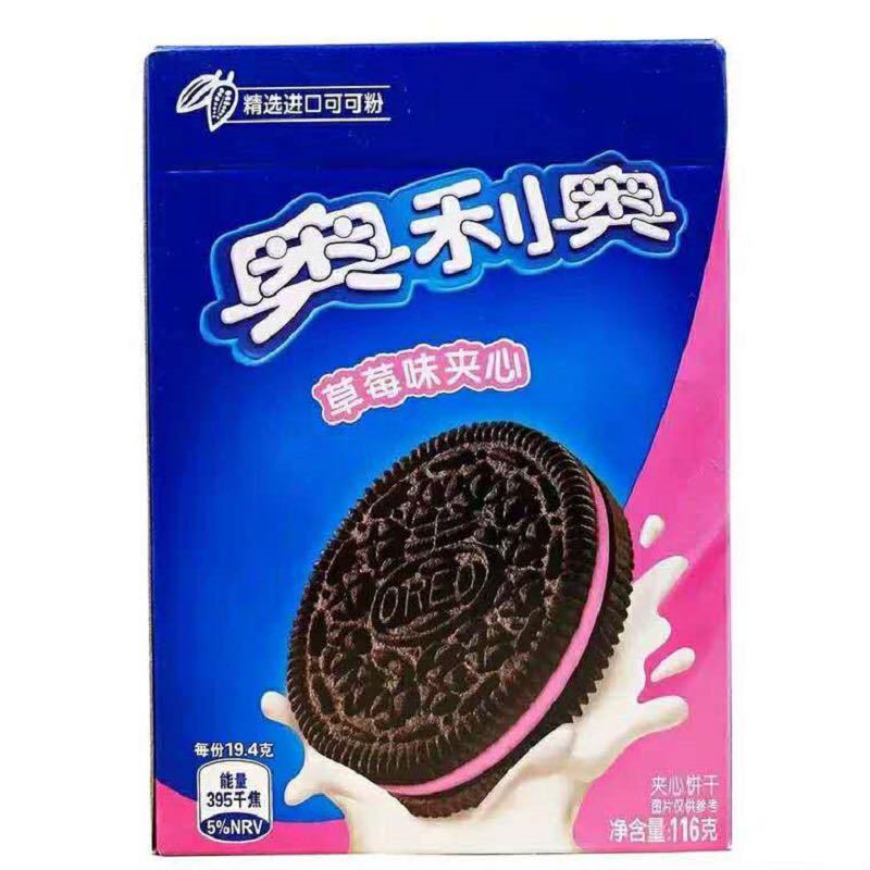 奥利奥夹心草莓味116gcvs