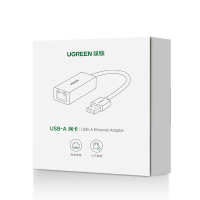 绿联 USB2.0转RJ45网线接口 百兆网络有线网口外置网口适用苹果Mac笔记本电脑转换器 黑色