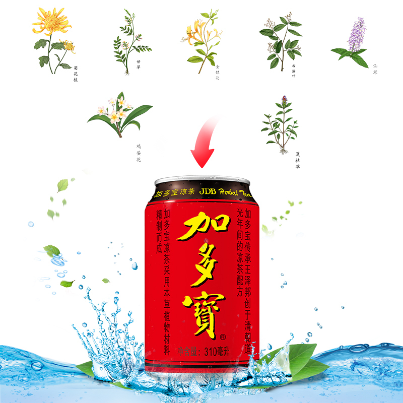 加多宝凉茶植物饮料310ml*12罐装