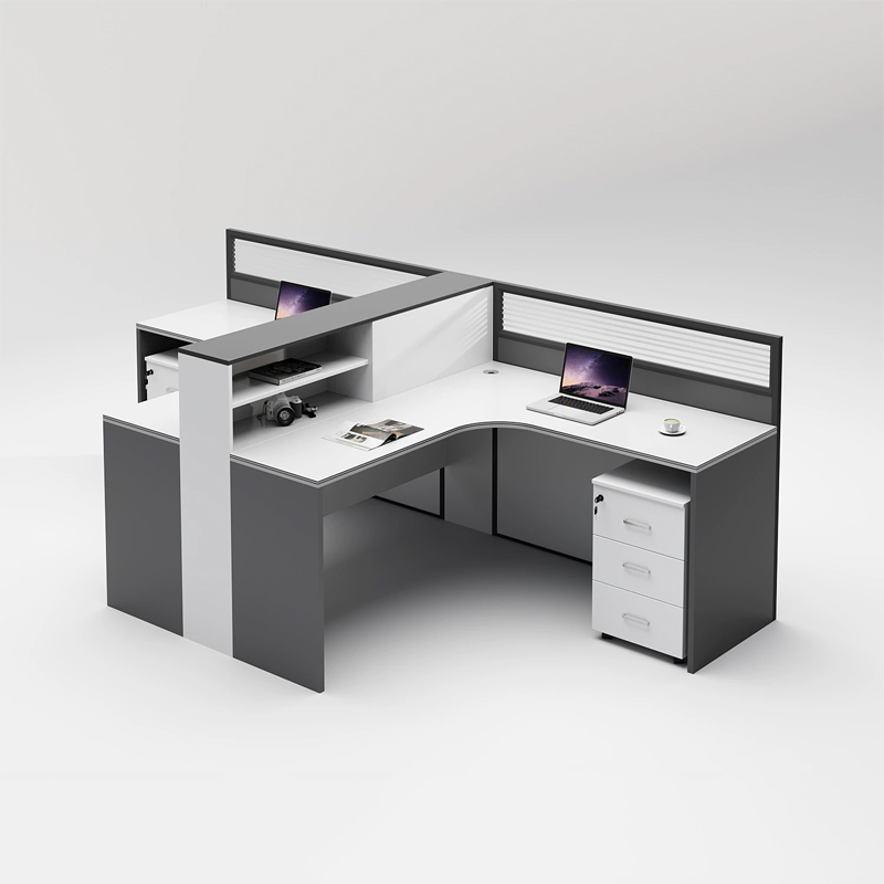 中豫鑫泽 ZYXZ5031835 屏风办公桌职员工位卡座 T字型双人位含柜高清大图