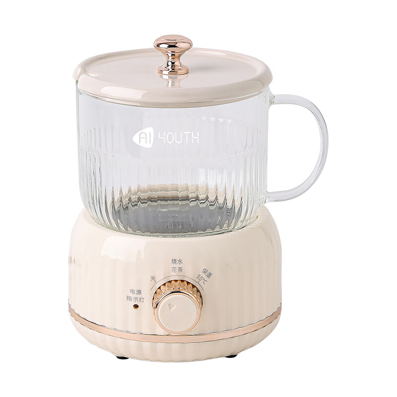 艾青春多功能养生壶迷你办公室煮茶器家用小型花茶壶玻璃电炖杯 MY-203高清大图