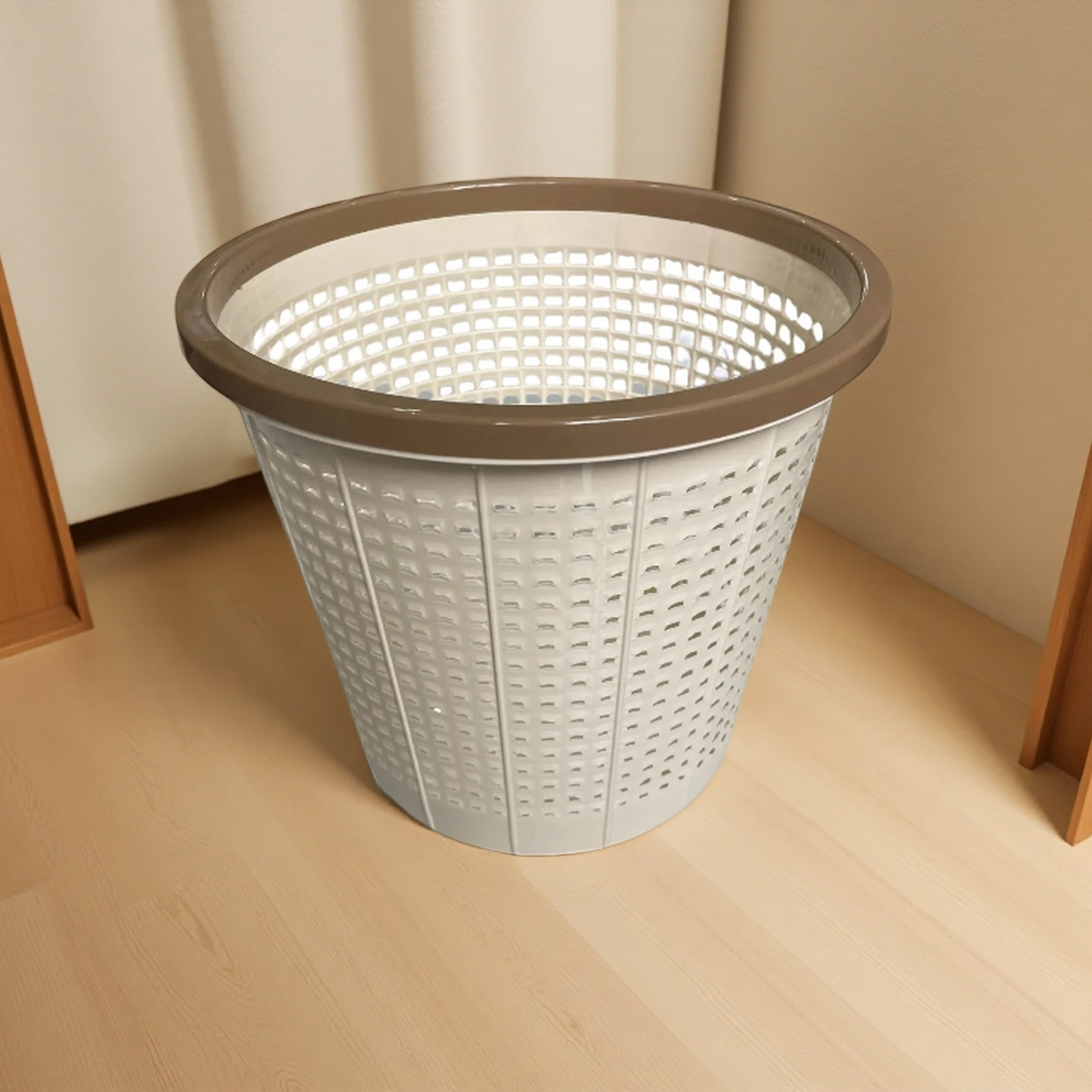 垃圾桶家用客厅卧室厨房厕所卫生间大容量办公室塑料镂空纸篓无盖高清大图