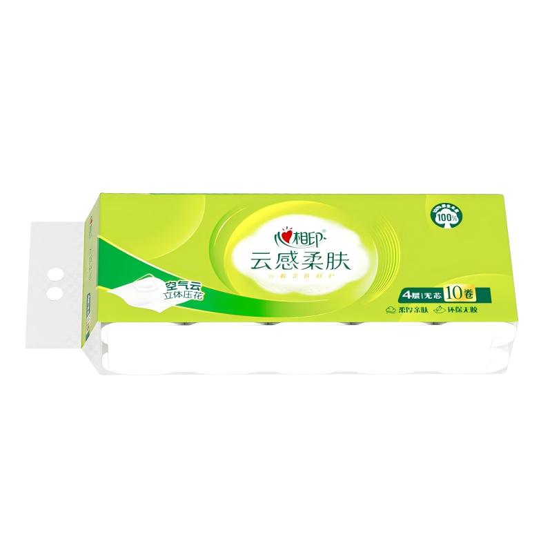 心相印 云感柔肤4层无芯卫生纸 70g/卷 10卷/提 1提装 RW3410高清大图