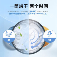 松下(Panasonic)洗烘 烘护套装 烘干机干衣机+95度除菌洗滚筒洗衣机(10滚筒+6烘干)XQG100-NA5N
