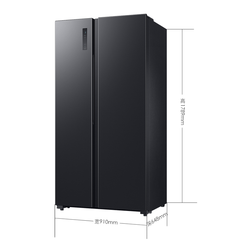 516l双开对开门 全环绕气流 风冷无霜 浩瀚黑色金属面板