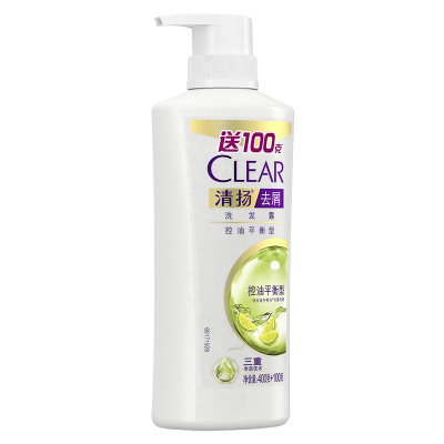 清扬(Clear)去屑洗发露控油平衡型 400ml 洗发水 柔顺控油水润 成人