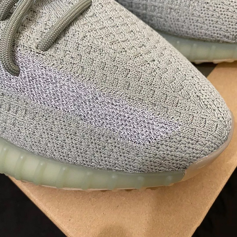 限量潮鞋adidas阿迪达斯yeezy350v2灰橙侧透满天星椰子跑步鞋fx9035