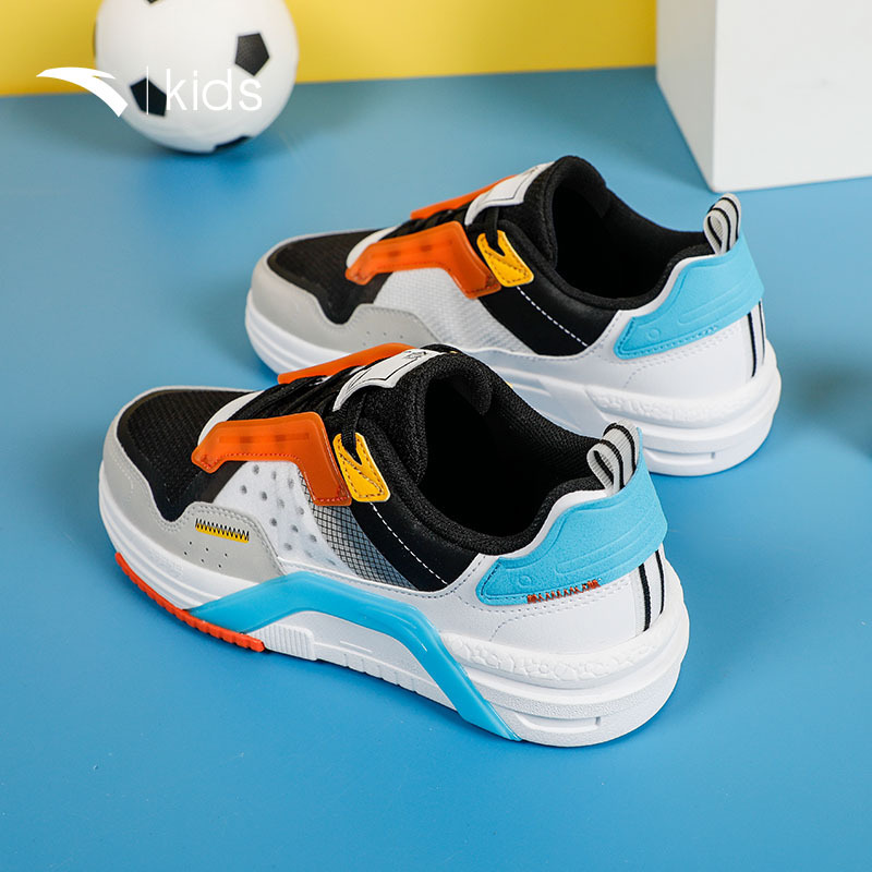 安踏儿童鞋男大童a道板鞋厚底百搭小白鞋运动鞋312228011