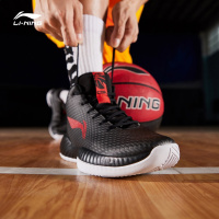 李宁篮球鞋男鞋CBA COMBAT耐磨防滑中帮实战战靴运动鞋