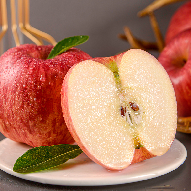 苹果水果陕西延安洛川新鲜红富士苹果20枚85礼盒装