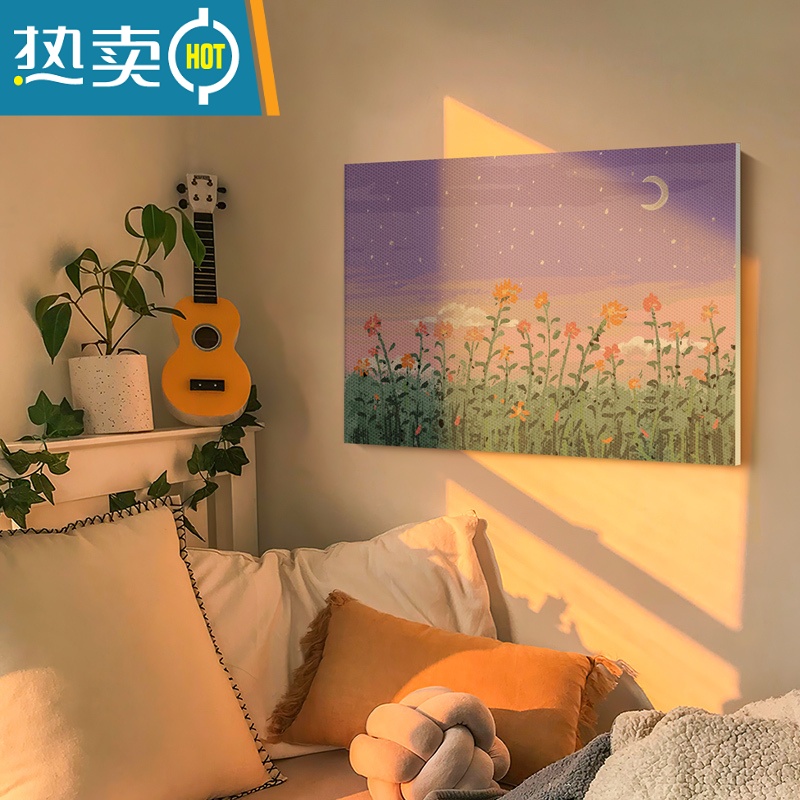 敬平日出diy数字油画手工填充绘画风景ins花卉房间装饰油彩画填色装饰画高清大图
