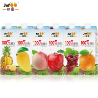 臻富纯果汁饮品饮料1kg*6盒整箱100%脐橙菠萝蜜桃苹果葡萄芒果汁