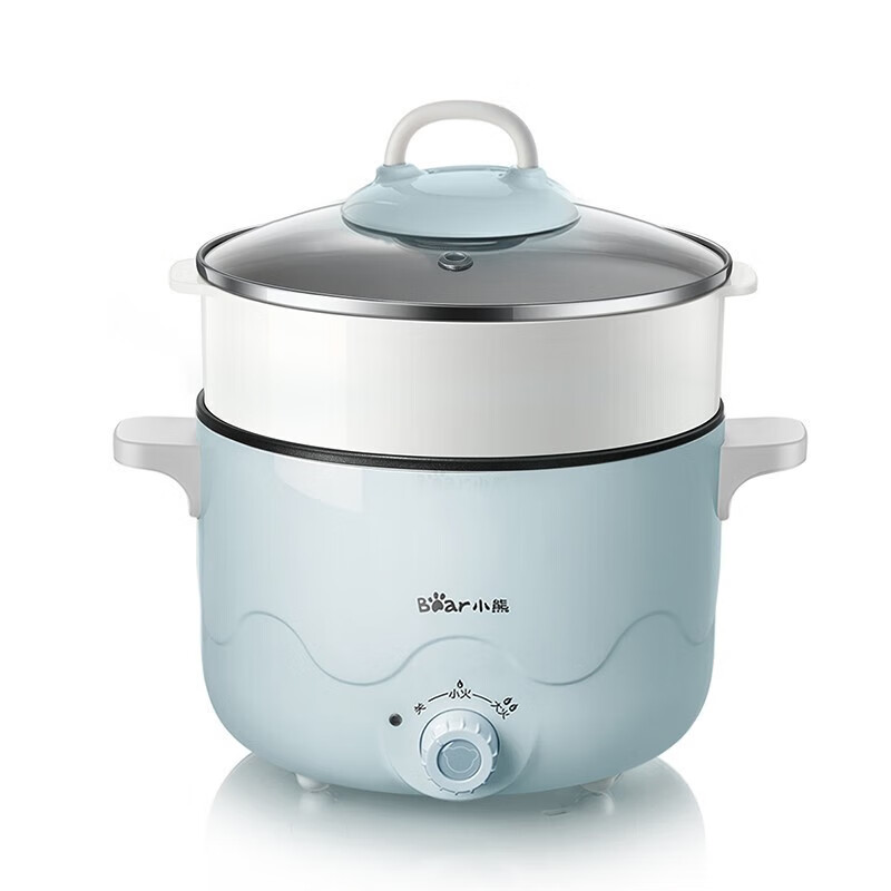 小熊(Bear)DRG-C18N5多功能电热锅2.5L电煮锅迷你锅带蒸笼